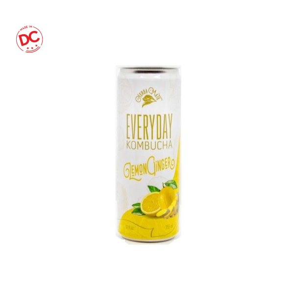 Sparkling Kombucha Lemon Ginger - 12 Oz Can Rtd Beverage